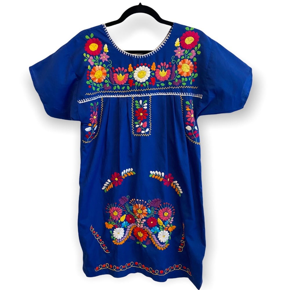 Vintage Mexican Embroidered Tunic Dress
